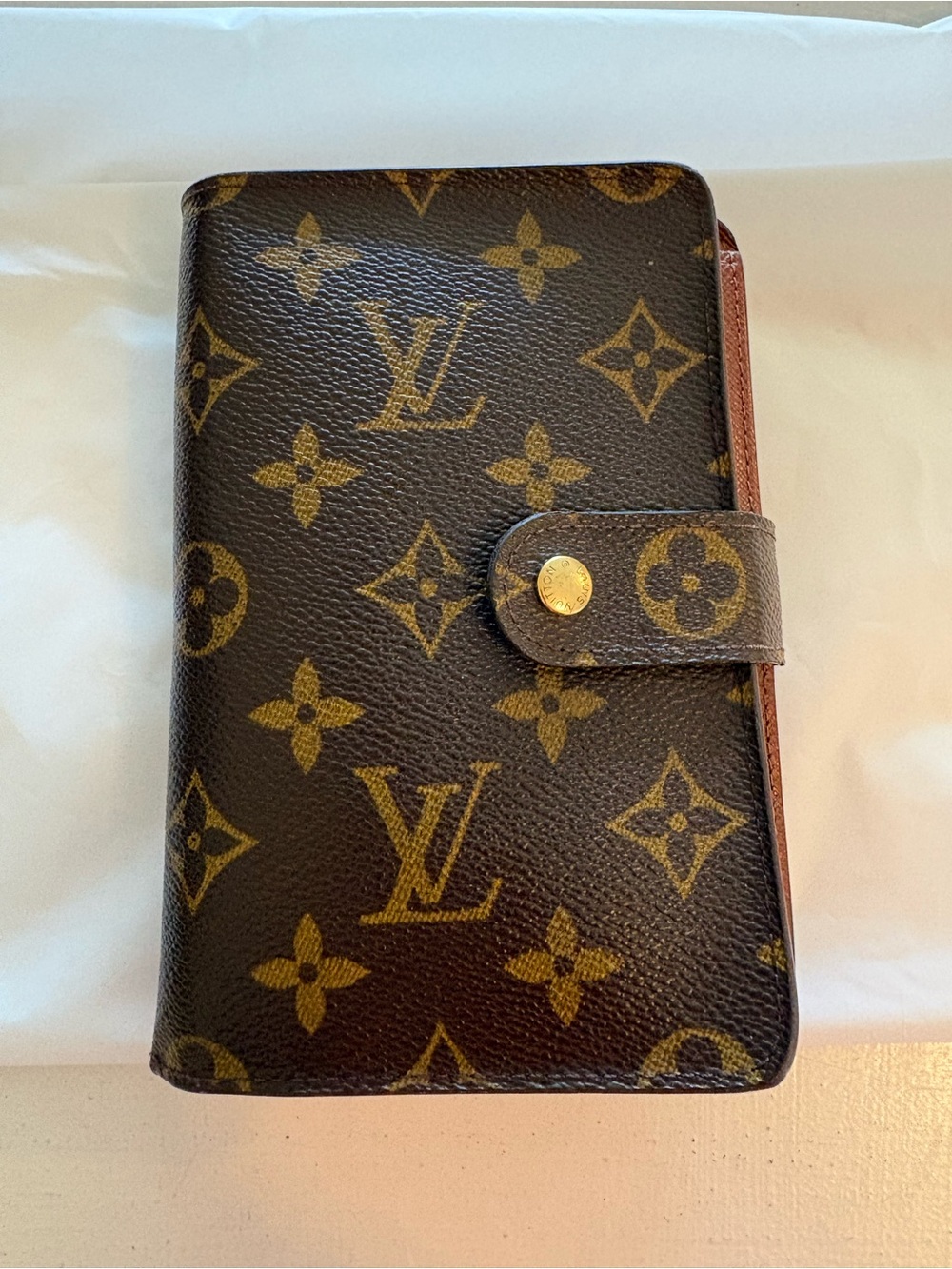 Louis Vuitton Monogram Canvas Porte Papier Bifold Wallet - Brown/Gold - Picture 3 of 10